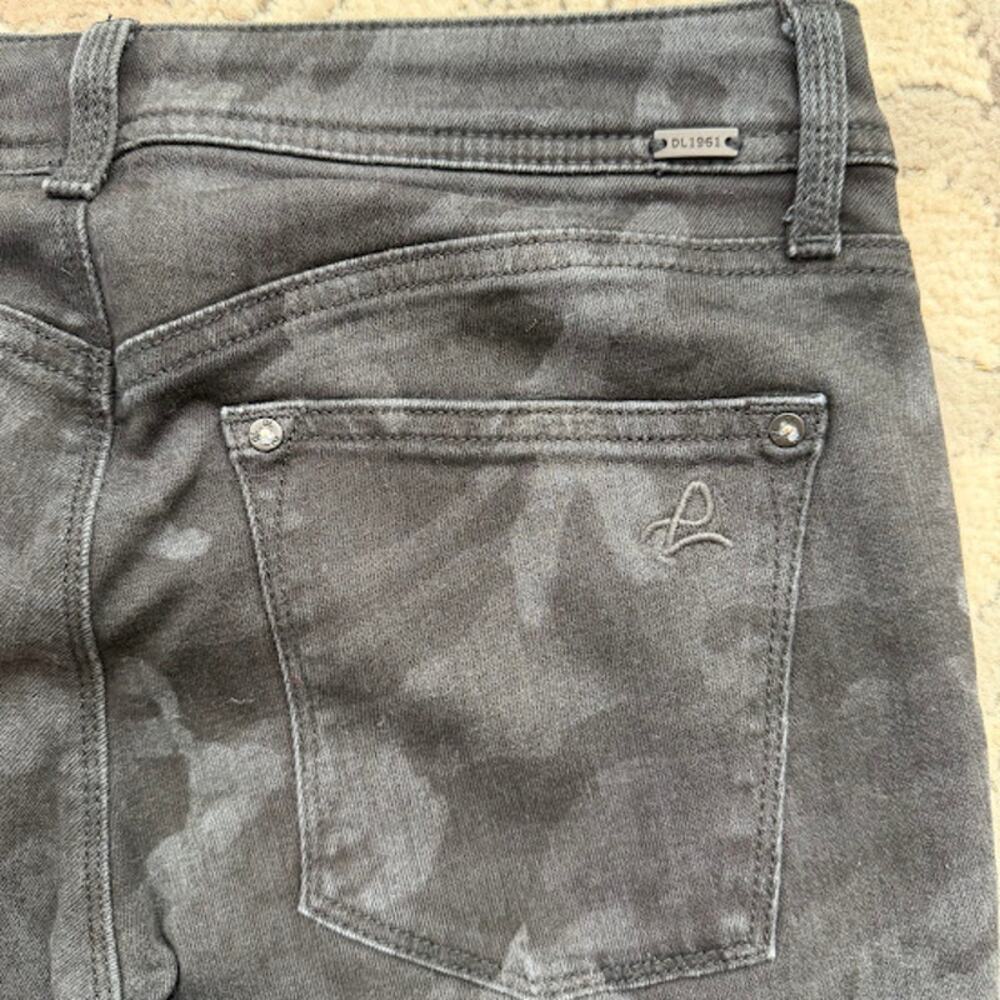 DL1961 Emma Camo Skinny‎ Legging Jeans Women’s Size 28 Gray Black